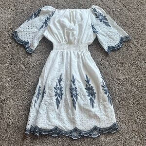 Beautiful off the shoulder dress.